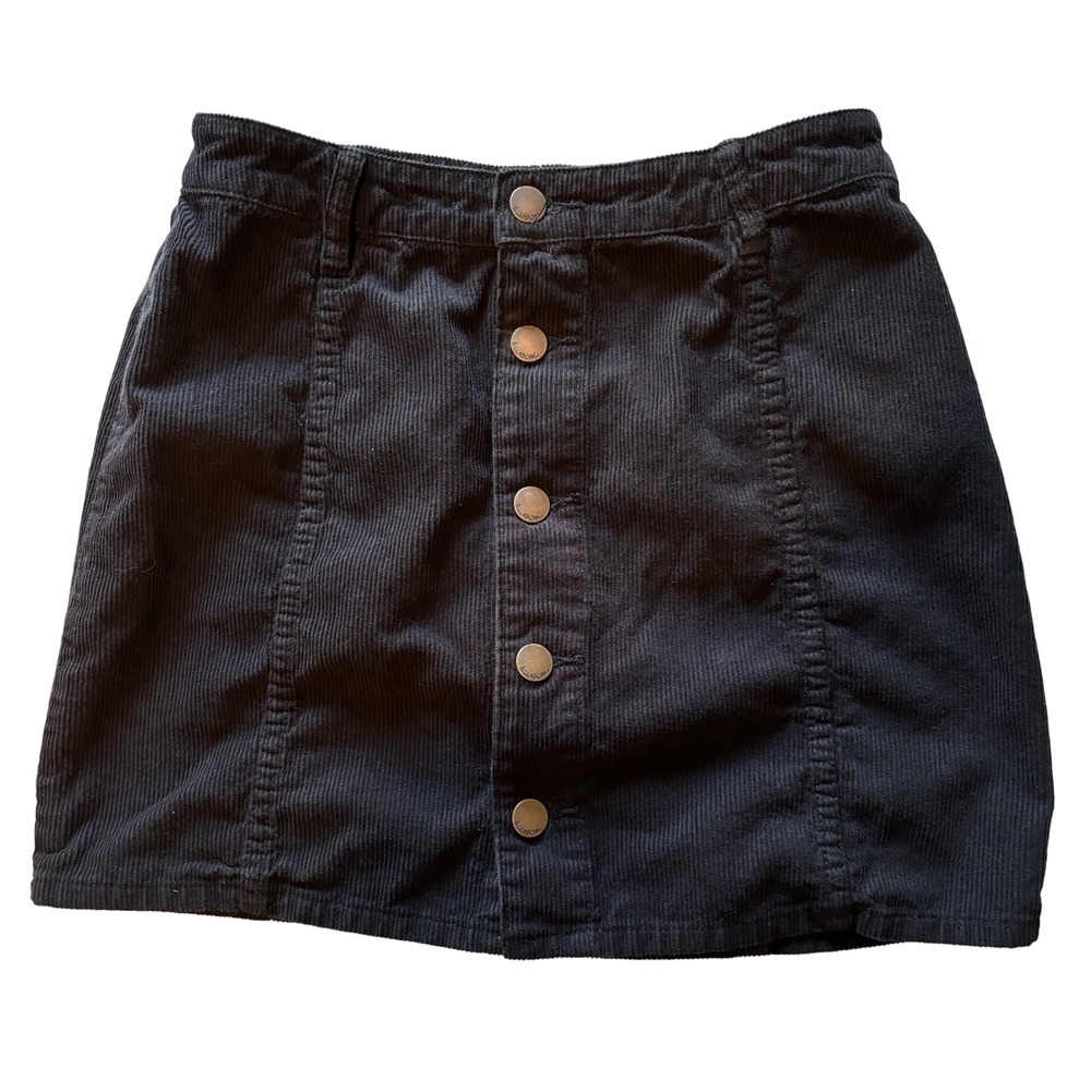 Billabong Push My‎ Buttons Corduroy Mini Skirt Size 28